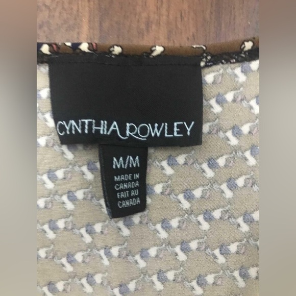 Women’s Cynthia Rowley brown black and cream dress - size medium - Picture 3 of 5